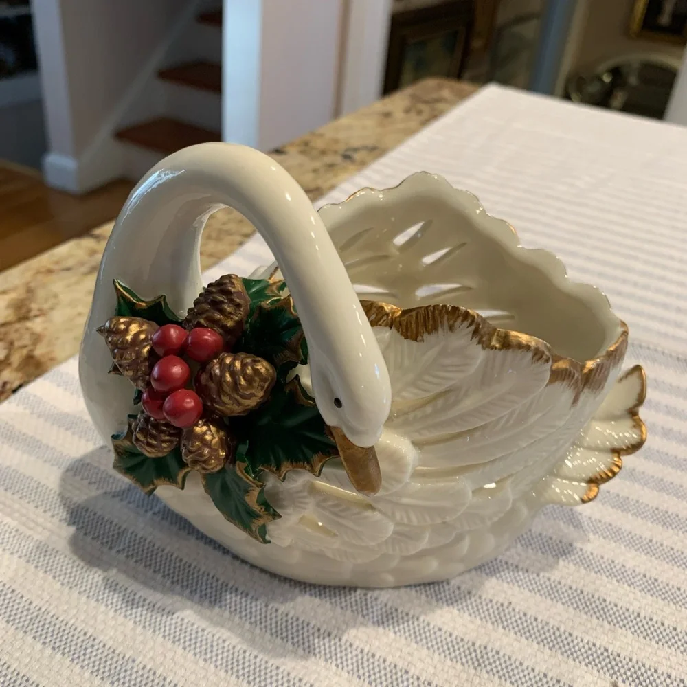 Vintage Christmas Swan decor